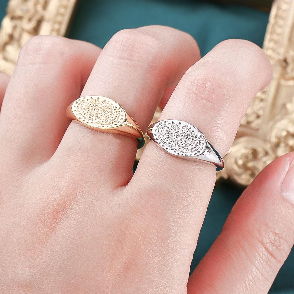 Anel minimalista com padrão de - Korean Daily Lifestyle avaliação e preço