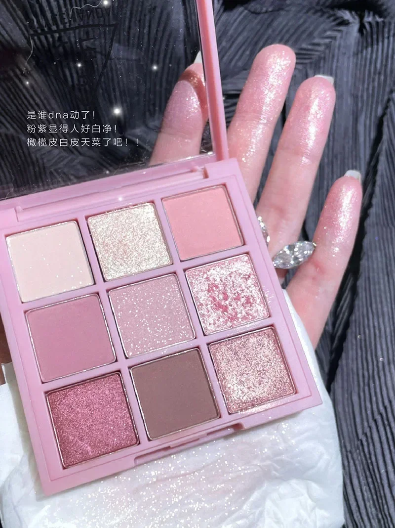 9 cores paleta de sombra rosa  - Korean Tea Set avaliação e preço