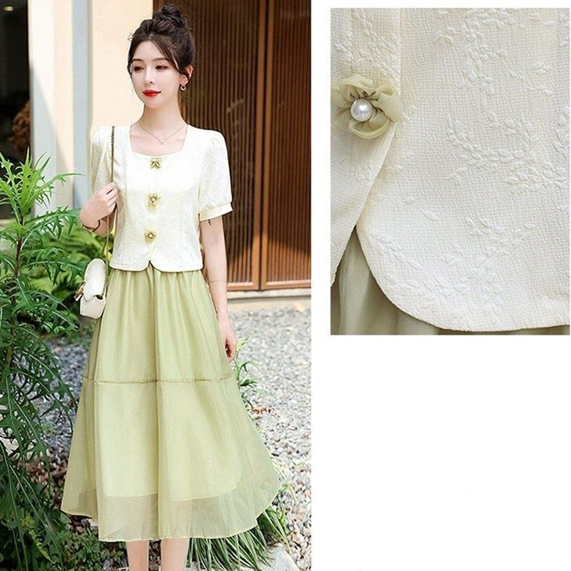 Conjunto gracioso de saia verd - Korean Lifestyle avaliação e preço