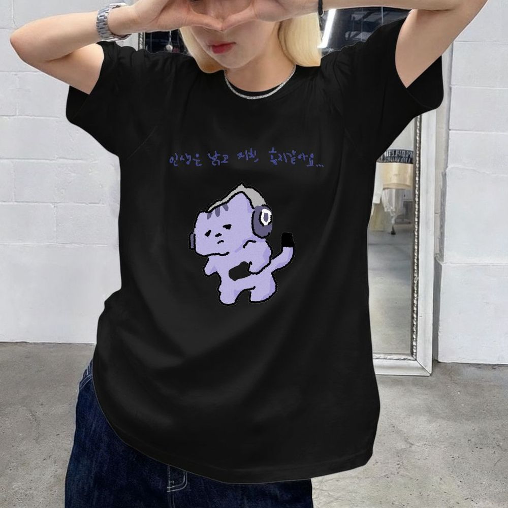 Camiseta com estampa de texto  - Korean Lifestyle & Kids Boutique Photos avaliação e preço