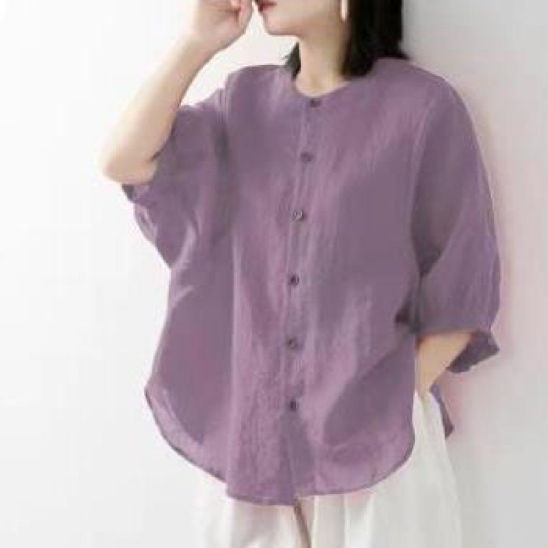 Camisa de algodão e linho femi - Korean Lifestyle avaliação e preço